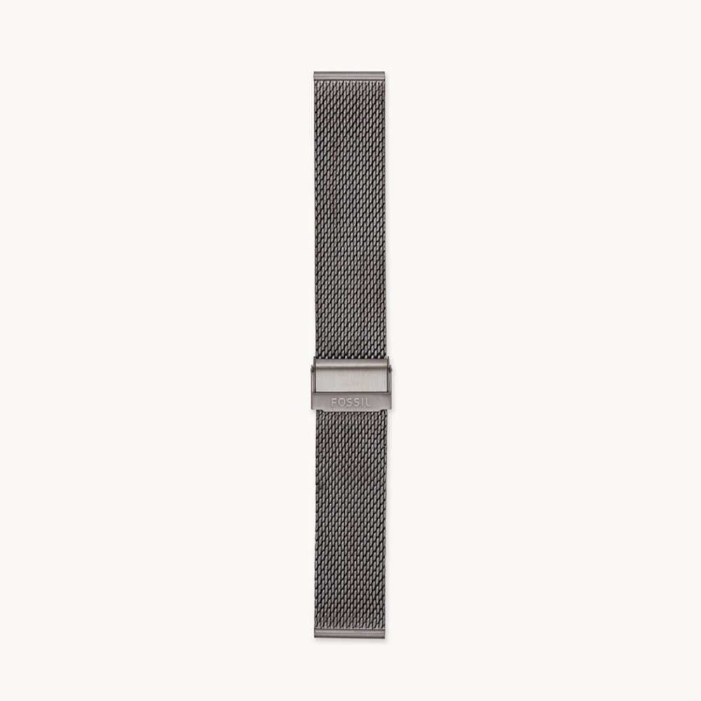 Fossil 22mm Smoke Stainless Steel Mesh Watch Band